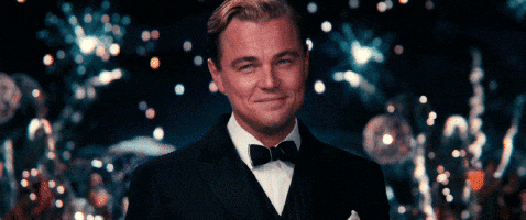 Iconic Leonardo DiCaprio gif from Great Gatsby